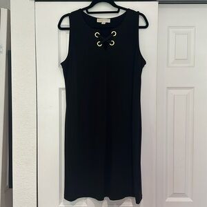 Michael Kors sleeveless criss cross black dress | size L